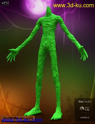 3D打印模型Evil Pumpkin HD for Genesis 8 Male的图片