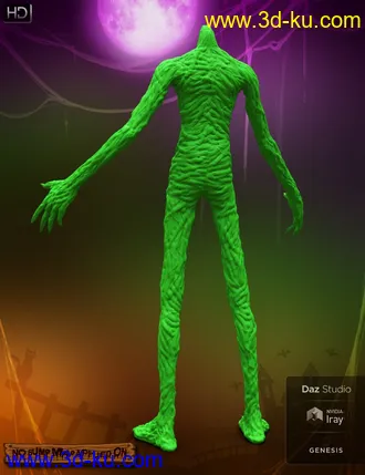 3D打印模型Evil Pumpkin HD for Genesis 8 Male的图片