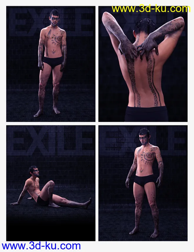 Exile Poses for Nix 8 and Genesis 8 Male模型的图片10