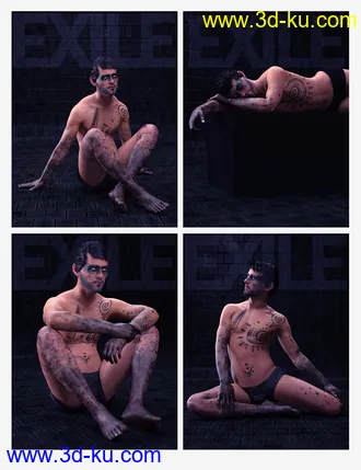 3D打印模型Exile Poses for Nix 8 and Genesis 8 Male的图片