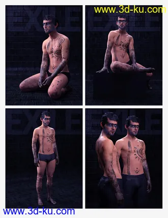 3D打印模型Exile Poses for Nix 8 and Genesis 8 Male的图片