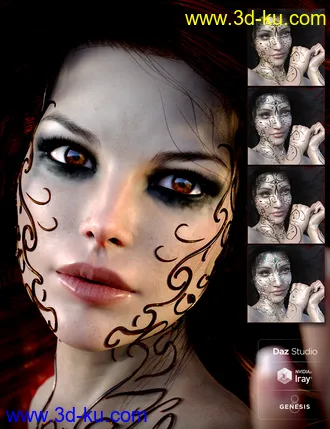 3D打印模型Exotic Jewels for Genesis 8 Female(s)的图片