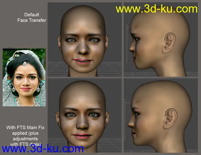 Face Transfer Shapes for Genesis 8模型的图片2