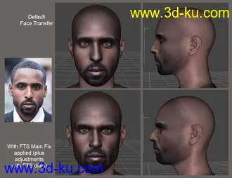3D打印模型Face Transfer Shapes for Genesis 8的图片