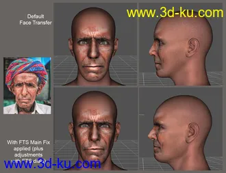 3D打印模型Face Transfer Shapes for Genesis 8的图片