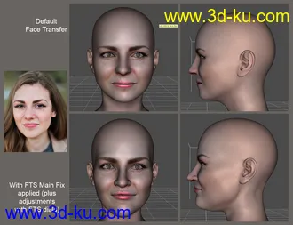 3D打印模型Face Transfer Shapes for Genesis 8的图片