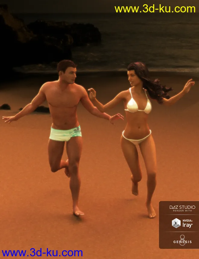 Fantasia Lovers Poses for Genesis 8 and Genesis 8 Centaurs模型的图片4