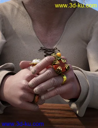 3D打印模型Fantasy Rings for Genesis 3的图片