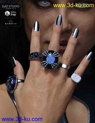 3D打印模型Fantasy Rings for Genesis 3的图片