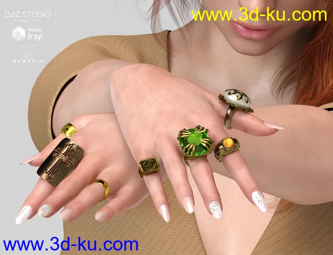 Fantasy Rings for Genesis 3模型的图片4