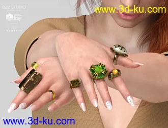 3D打印模型Fantasy Rings for Genesis 3的图片