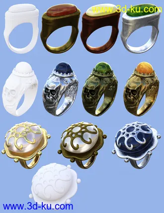 3D打印模型Fantasy Rings for Genesis 3的图片