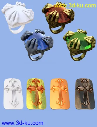 3D打印模型Fantasy Rings for Genesis 3的图片
