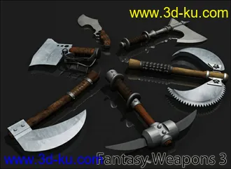 3D打印模型Fantasy Weapons Pack 3的图片