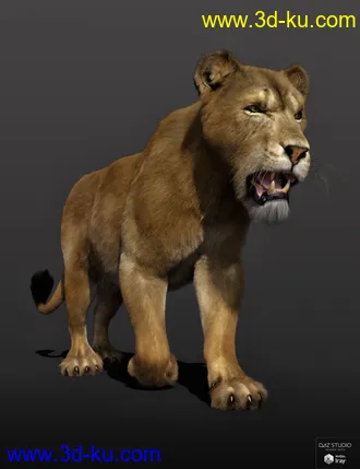 3D打印模型Felidae by AM - Lion - dForce Addon的图片