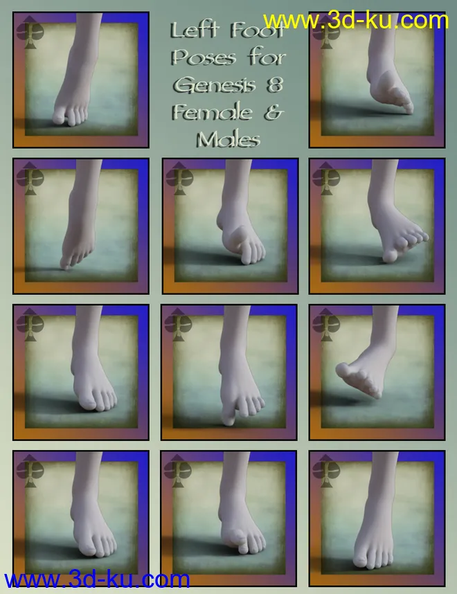 FeralFey's Foot Finesse Poses for Genesis 8模型的图片6