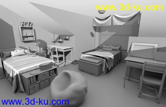FG Sorority Dorm模型的图片9