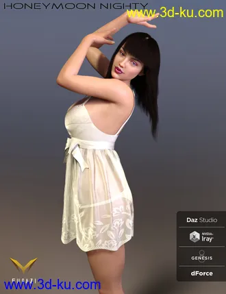 3D打印模型FGHM Nighty & Panty For Genesis 8 Female(s)的图片