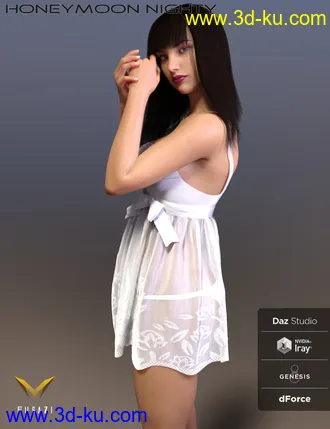 3D打印模型FGHM Nighty & Panty For Genesis 8 Female(s)的图片