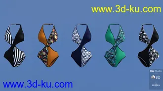 3D打印模型Fifty Fifty Swimwear for Genesis 8 Female(s)的图片