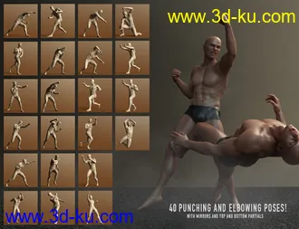 3D打印模型Fight Lab - Poses and Expressions for Genesis 8 Male的图片