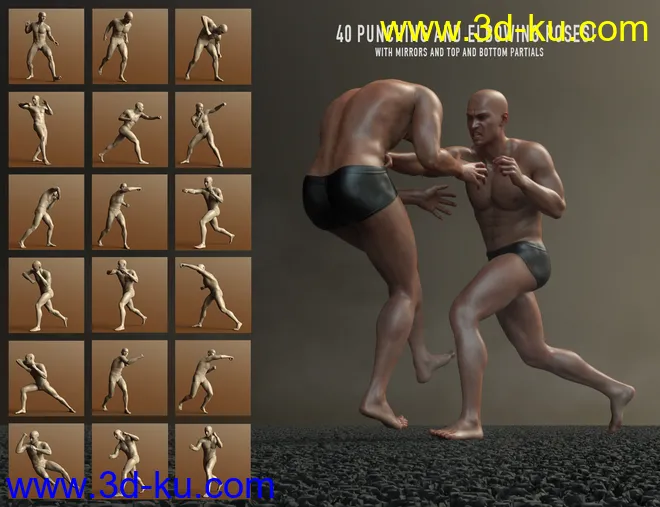 Fight Lab - Poses and Expressions for Genesis 8 Male模型的图片3