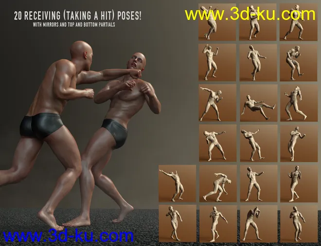 Fight Lab - Poses and Expressions for Genesis 8 Male模型的图片4