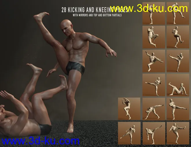 Fight Lab - Poses and Expressions for Genesis 8 Male模型的图片6