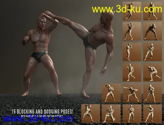 3D打印模型Fight Lab - Poses and Expressions for Genesis 8 Male的图片