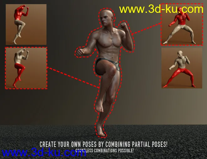 Fight Lab - Poses and Expressions for Genesis 8 Male模型的图片10