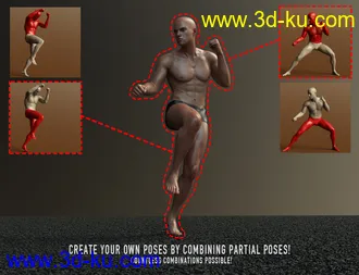 3D打印模型Fight Lab - Poses and Expressions for Genesis 8 Male的图片