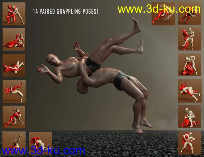Fight Lab - Poses and Expressions for Genesis 8 Male模型的图片11