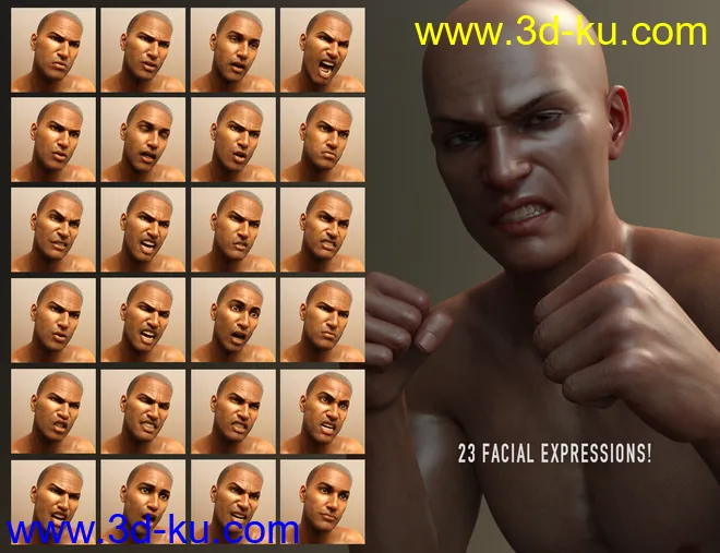 Fight Lab - Poses and Expressions for Genesis 8 Male模型的图片12