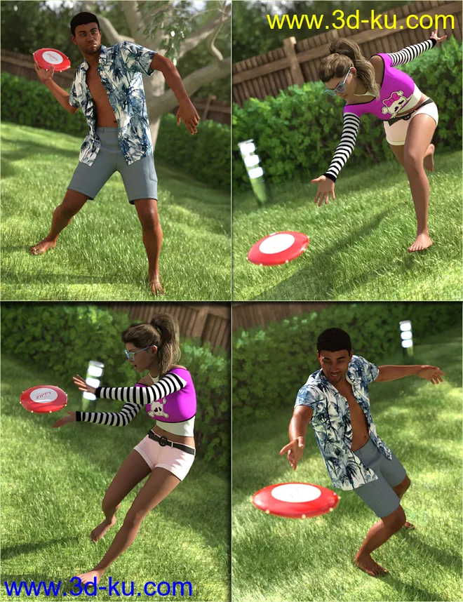 Flying Disk Games Poses and Props模型的图片4