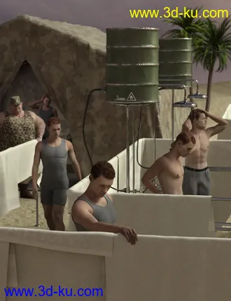 3D打印模型Forward Operating Base Shower Facility的图片