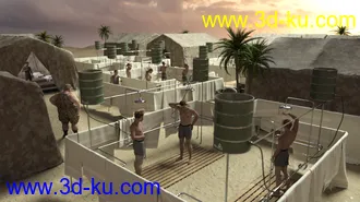 3D打印模型Forward Operating Base Shower Facility的图片