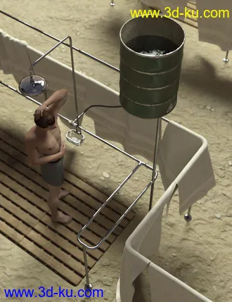 3D打印模型Forward Operating Base Shower Facility的图片