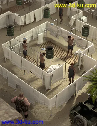 3D打印模型Forward Operating Base Shower Facility的图片