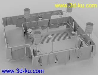 3D打印模型Forward Operating Base Shower Facility的图片