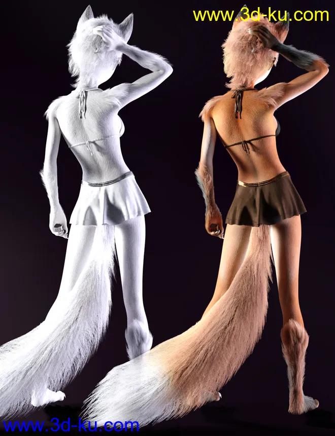 Foxy Lady With dForce Hair for Genesis 8 Female模型的图片16