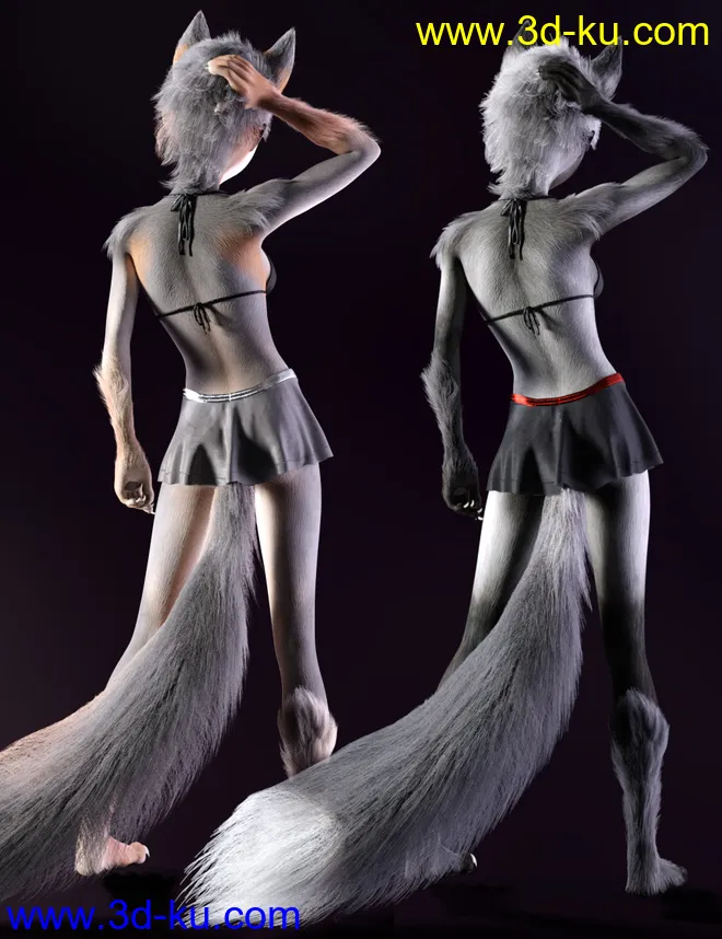 Foxy Lady With dForce Hair for Genesis 8 Female模型的图片17