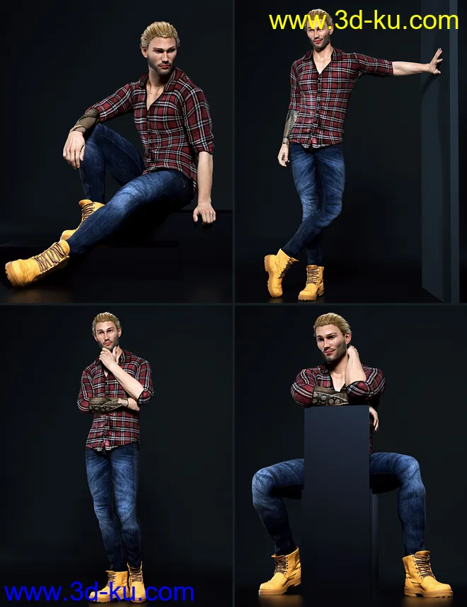 Fresh Attitude Poses for Genesis 8 Male模型的图片2