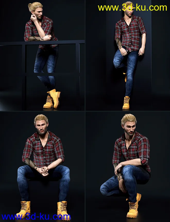 Fresh Attitude Poses for Genesis 8 Male模型的图片3