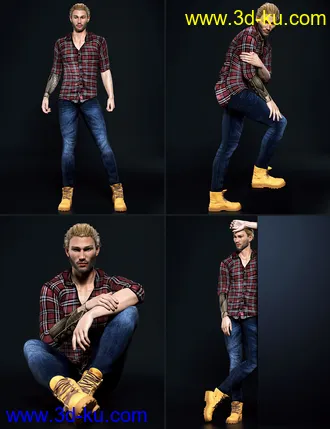 3D打印模型Fresh Attitude Poses for Genesis 8 Male的图片