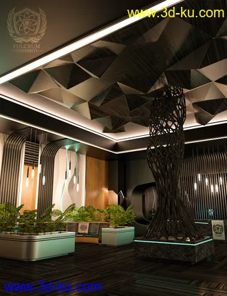 3D打印模型Fulcrum University Lobby的图片