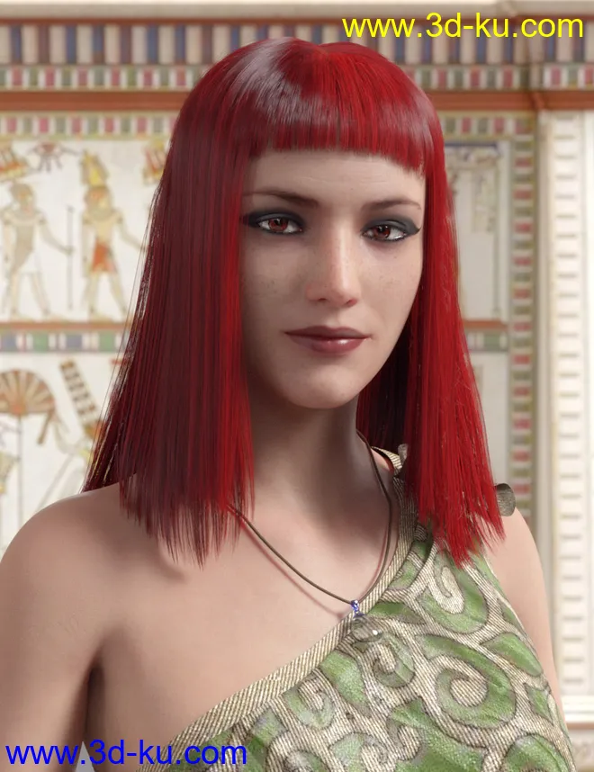 Full Fringe dForce Hair for Genesis 3 and 8 Female模型的图片7