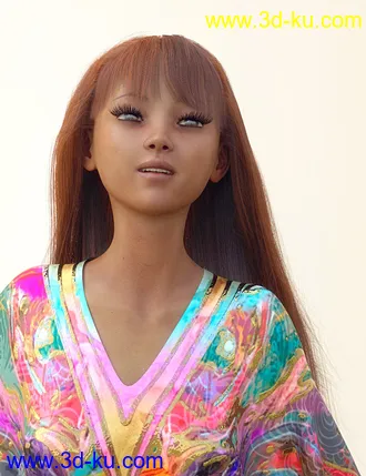 3D打印模型Full Fringe dForce Hair for Genesis 3 and 8 Female的图片