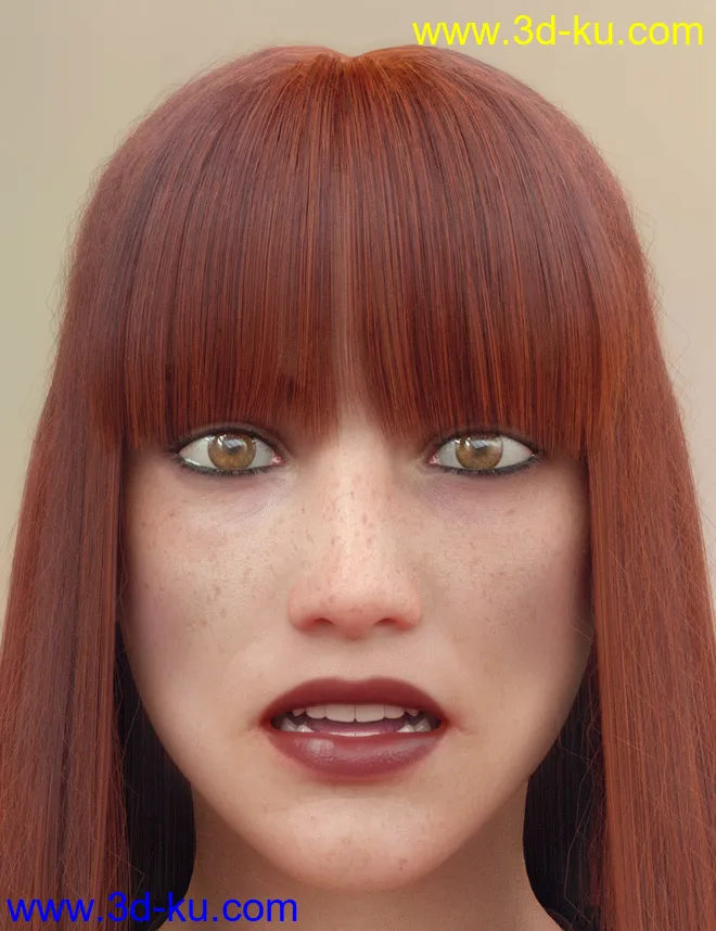 Full Fringe dForce Hair for Genesis 3 and 8 Female模型的图片14