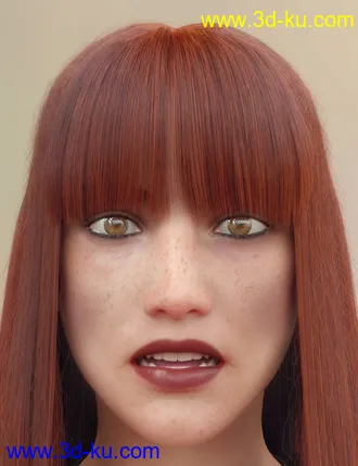 3D打印模型Full Fringe dForce Hair for Genesis 3 and 8 Female的图片