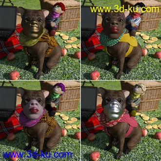 3D打印模型Fun Clothes for Daz Dog 8的图片